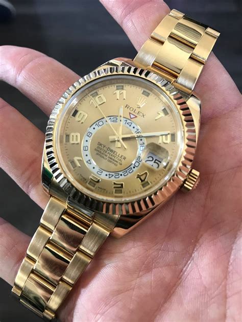 all gold rolex sky dweller|rolex occasion sky dweller.